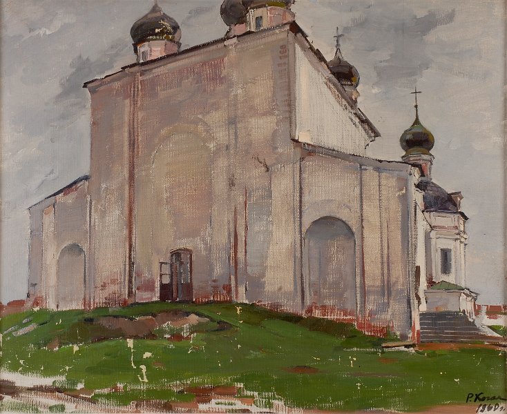 Pereslavl Gouitzky cathedrale 1960 oil on canvas 65x78